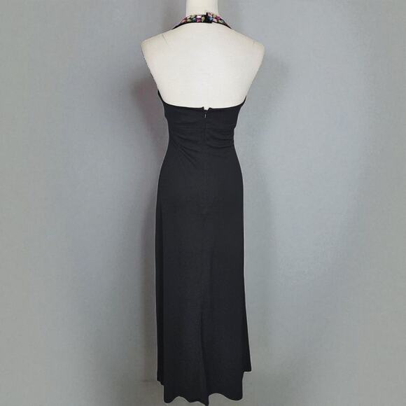 Night Way Collections Vintage Black Jeweled Long Dress - Picture 6 of 9
